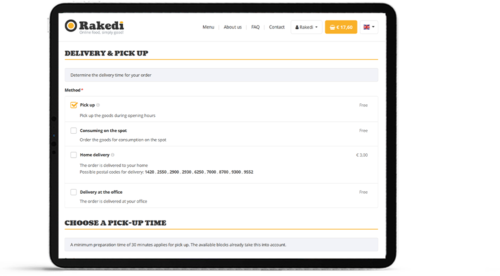 Livraison, &agrave; emporter et manger surplace